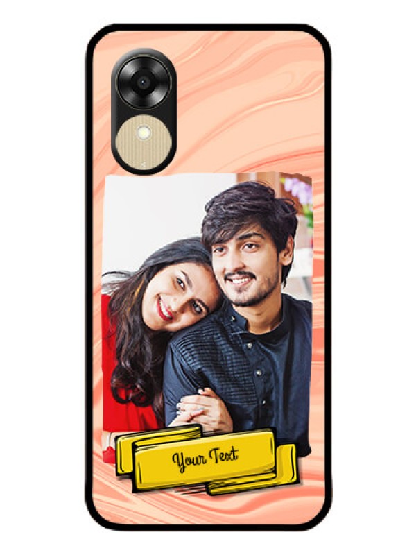 Custom Oppo A1k Personalized Glass Phone Case - Marble Texture Design