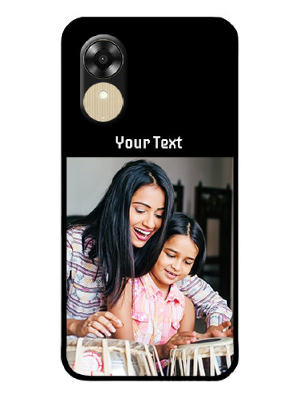 Custom Oppo A1k Photo with Name on Glass Phone Case