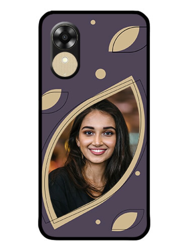 Custom Oppo A17k Custom Glass Mobile Case - Falling Leaf Design