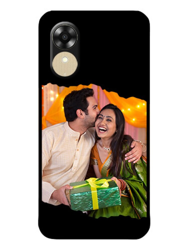 Custom Oppo A17k Custom Glass Phone Case - Tear-off Design