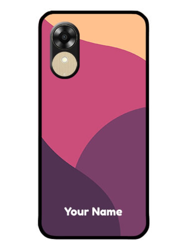 Custom Oppo A17k Custom Glass Phone Case - Mixed Multi-colour abstract art Design