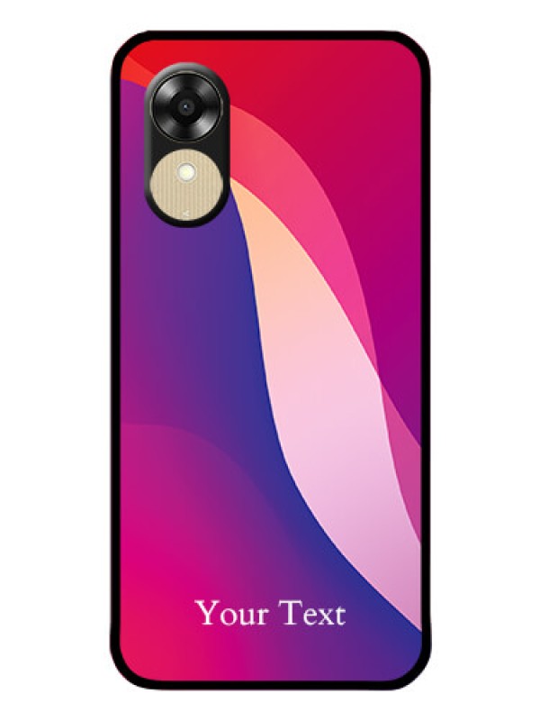 Custom Oppo A17k Personalized Glass Phone Case - Digital abstract Overlap Design
