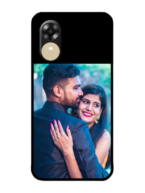 Custom Oppo A17K Custom Glass Phone Case - Upload Full Picture With Custom Color Design