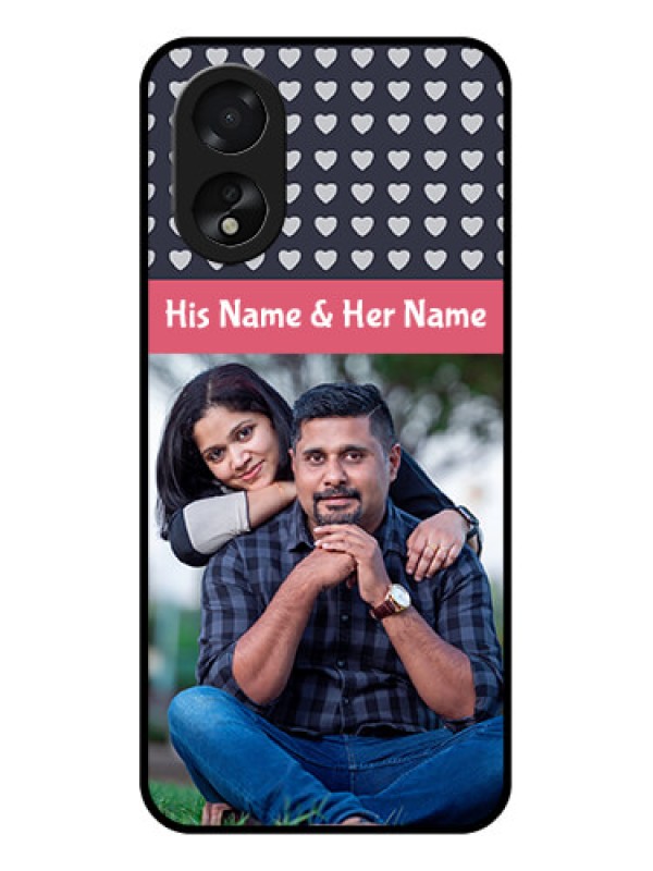 Custom Oppo A18 Custom Glass Phone Case - Love Symbols Design