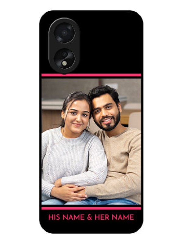 Custom Oppo A18 Custom Glass Phone Case - With Add Text Design