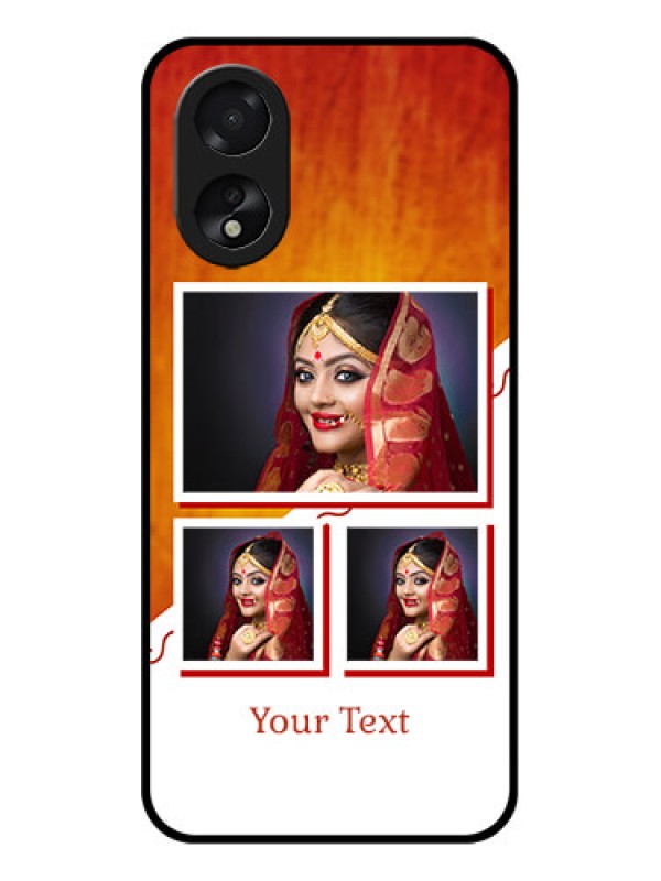 Custom Oppo A18 Custom Glass Phone Case - Wedding Memories Design