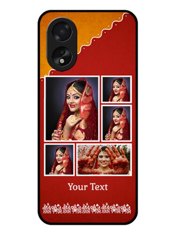 Custom Oppo A18 Custom Glass Phone Case - Wedding Pic Upload Design