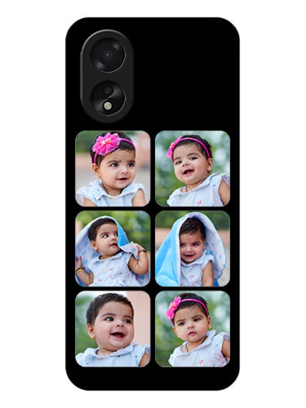 Custom Oppo A18 Custom Glass Phone Case - Multiple Pictures Design