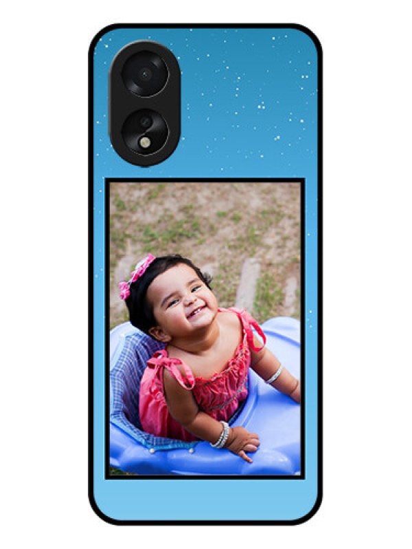 Custom Oppo A18 Custom Glass Phone Case - Wave Pattern Colorful Design