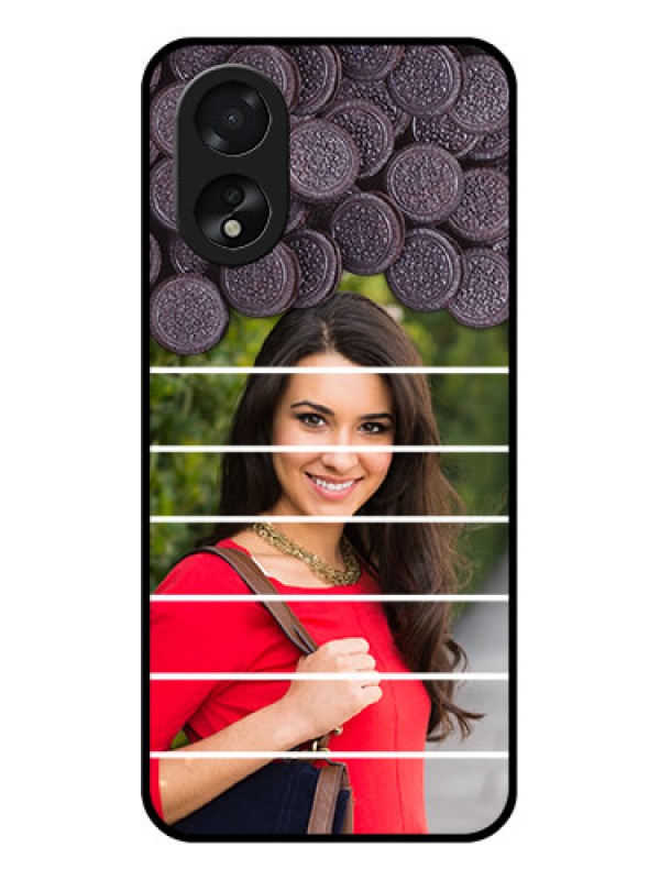 Custom Oppo A18 Custom Glass Phone Case - With Oreo Biscuit Design