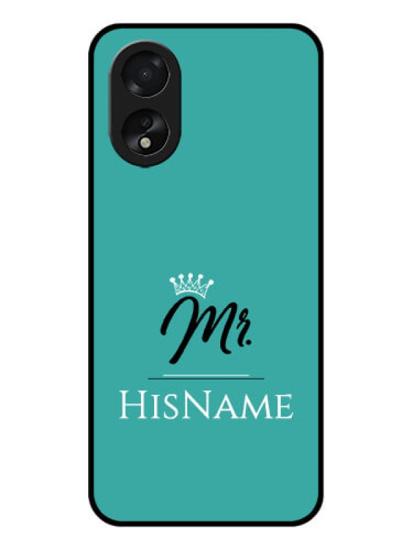 Custom Oppo A18 Custom Glass Phone Case - Mr With Name Design