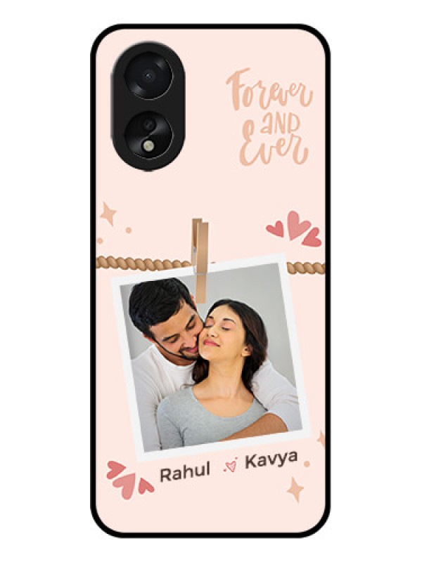 Custom Oppo A18 Custom Glass Phone Case - Forever And Ever Love Design