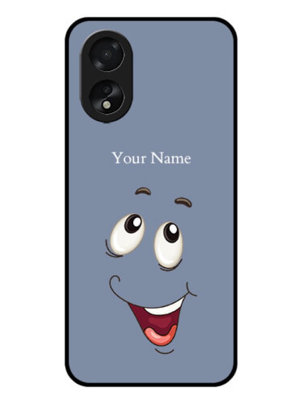 Custom Oppo A18 Custom Glass Phone Case - Laughing Cartoon Face Design