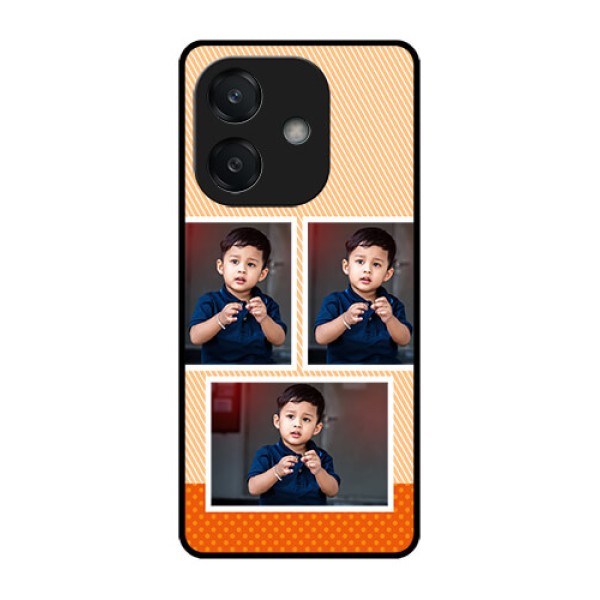 Oppo A3 5G Custom Glass Phone CaseBulk Photos Upload Design