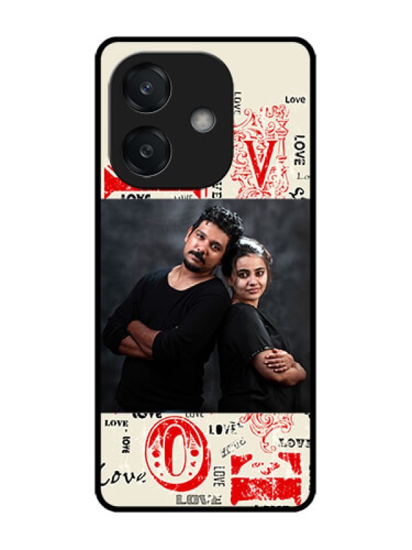 Custom Oppo A3 5G Custom Glass Phone CaseTrendy Love Design Case