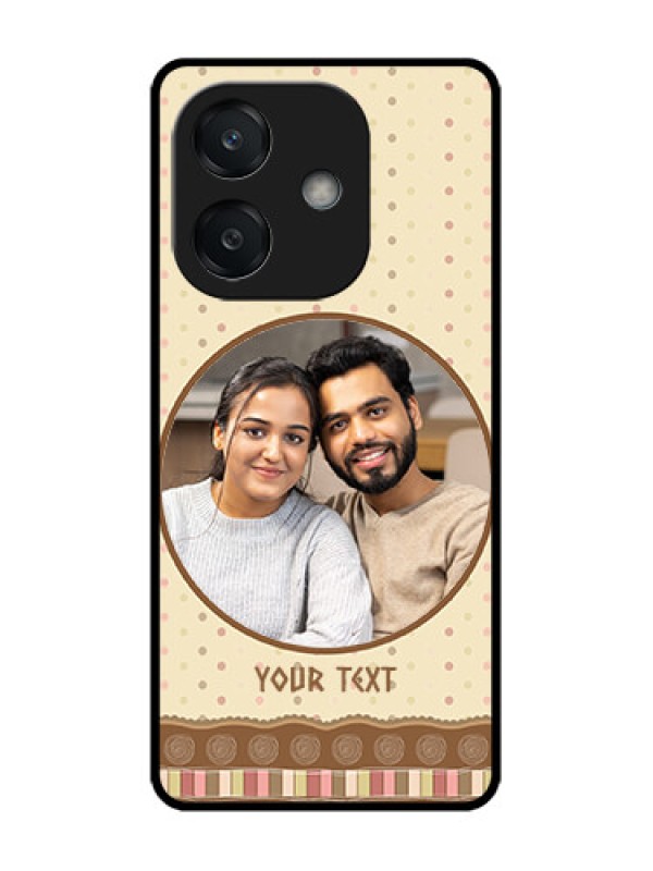 Custom Oppo A3 5G Custom Glass Phone CaseBrown Dotted Mobile Case Design