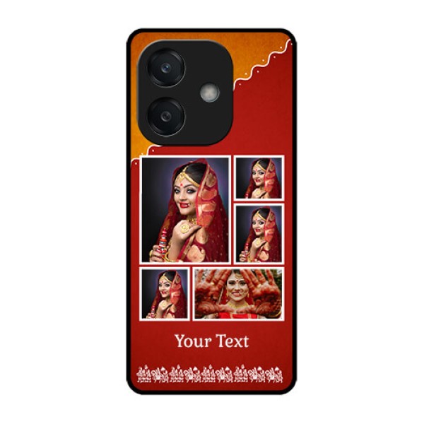 Oppo A3 5G Custom Glass Phone CaseWedding Pic Upload Design