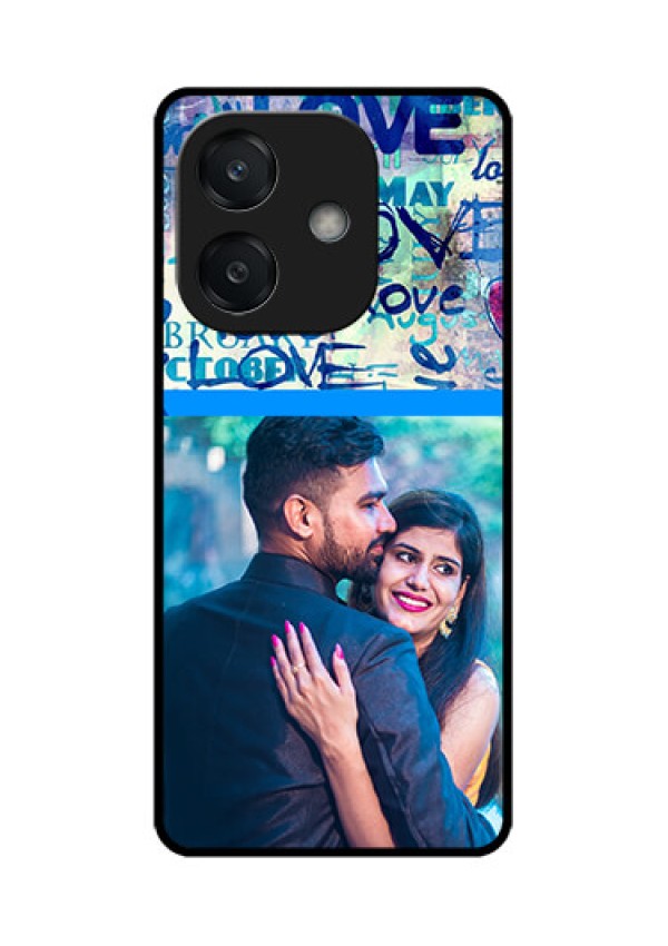 Oppo A3 5G Custom Glass Phone CaseColorful Love Design