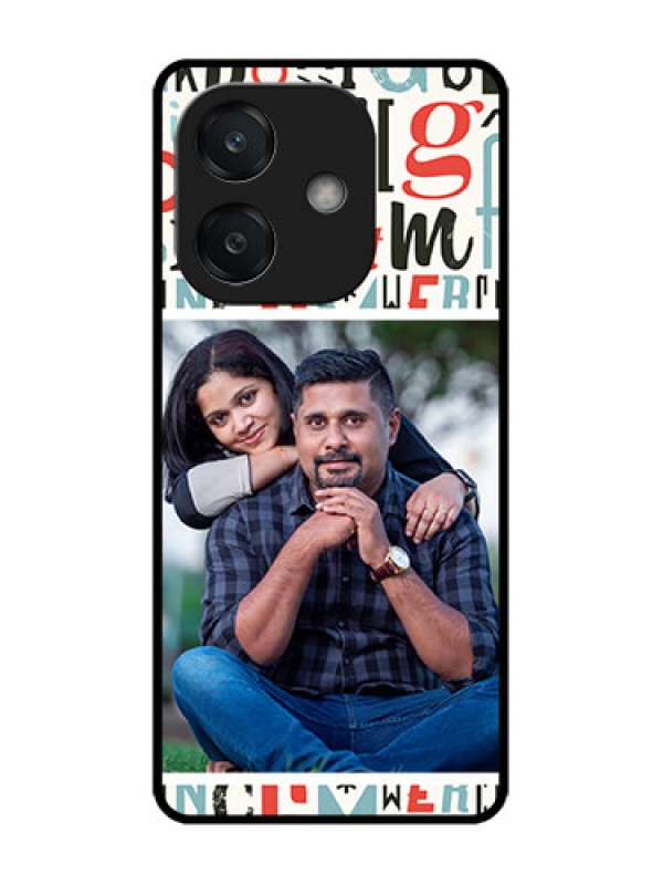 Custom Oppo A3 5G Custom Glass Phone CaseAlphabet Design