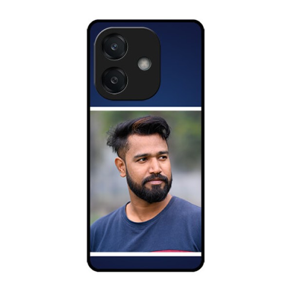 Oppo A3 5G Custom Glass Phone CaseSimple Royal Blue Design Oppo A3 5G Custom Glass Phone CaseSimple Royal Blue Design