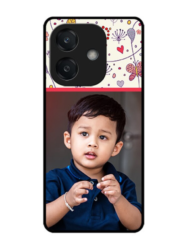 Custom Oppo A3 5G Custom Glass Phone CasePremium Floral Design