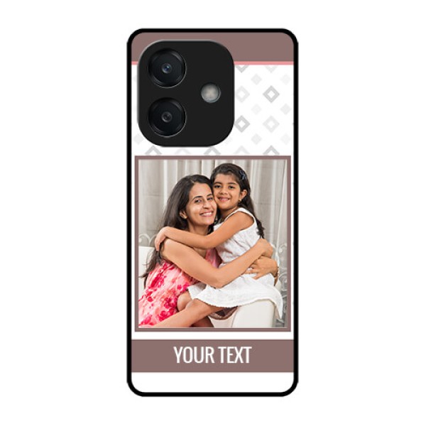 Oppo A3 5G Custom Glass Phone CaseSimple Diamond Design