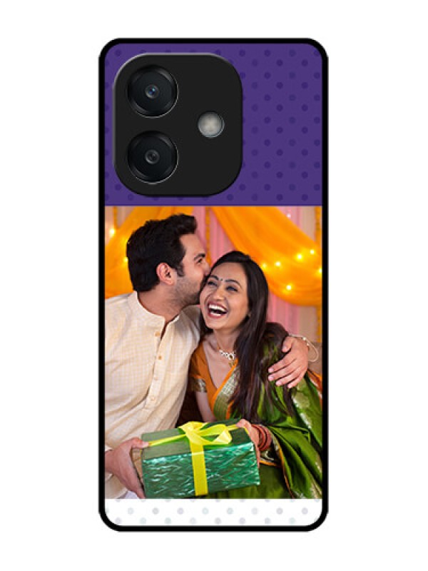 Custom Oppo A3 5G Custom Glass Phone CaseViolet Colored Pattern Design