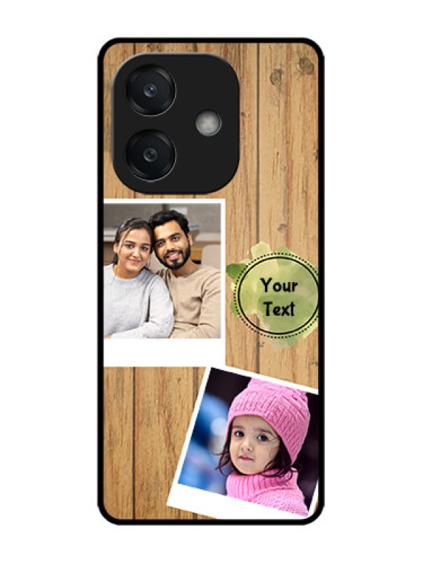 Custom Oppo A3 5G Custom Glass Phone CaseWooden Texture Design