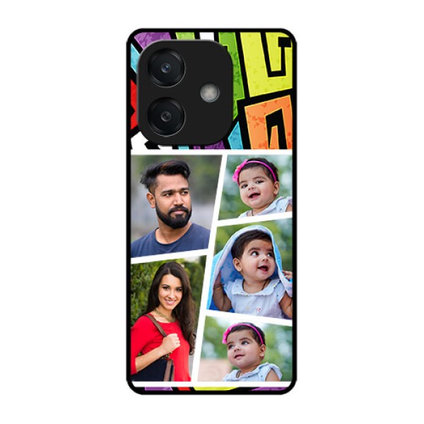Oppo A3 5G Custom Glass Phone CaseGraffiti Pattern Design