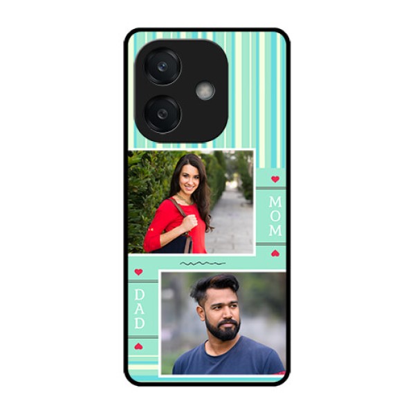 Oppo A3 5G Custom Glass Phone CaseMom and Dad Pic Design