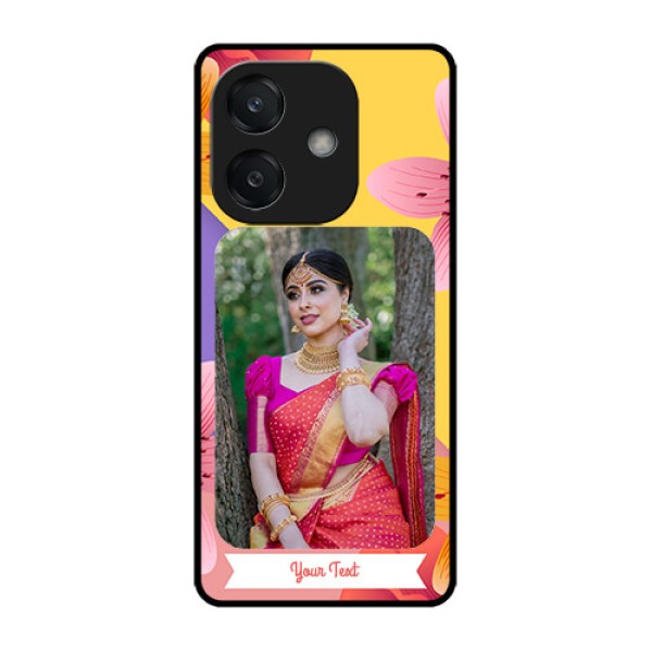 Oppo A3 5G Custom Glass Phone Case3 Image With Vintage Floral Design Oppo A3 5G Custom Glass Phone Case3 Image With Vintage Floral Design