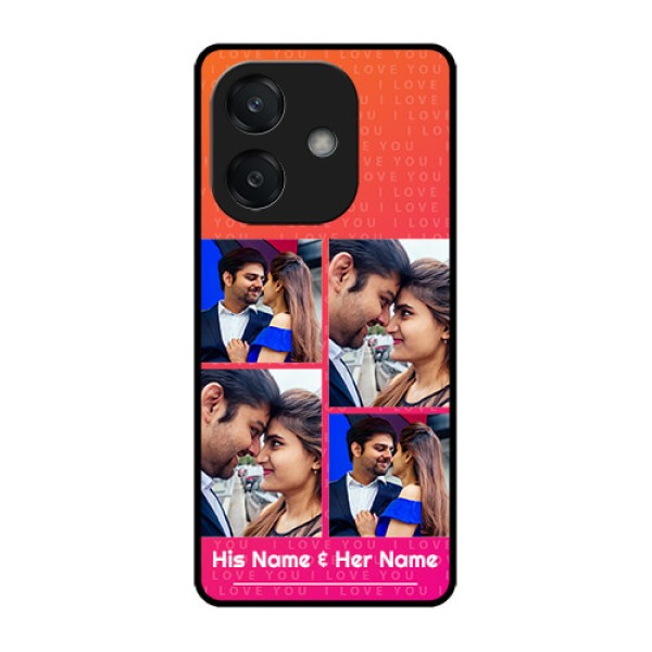 Oppo A3 5G Custom Glass Phone CaseI Love You Pink Design
