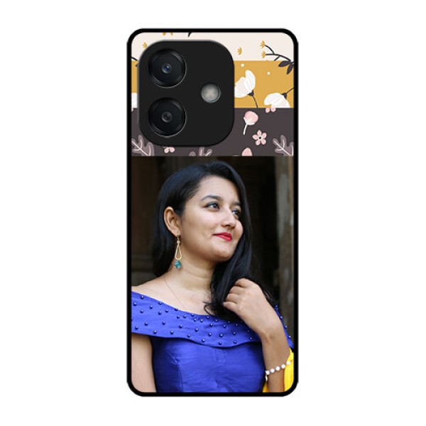 Oppo A3 5G Custom Glass Phone CaseStylish Floral Design