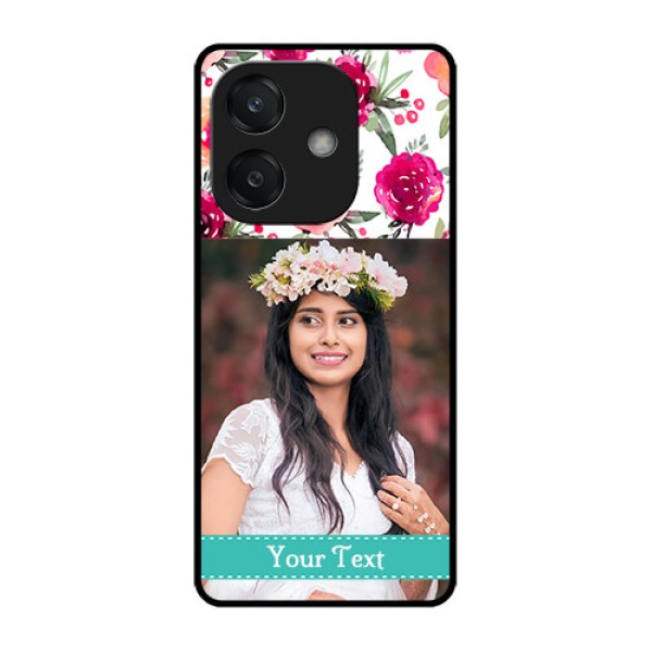 Oppo A3 5G Custom Glass Phone CaseWater Colors Floral Design Oppo A3 5G Custom Glass Phone CaseWater Colors Floral Design