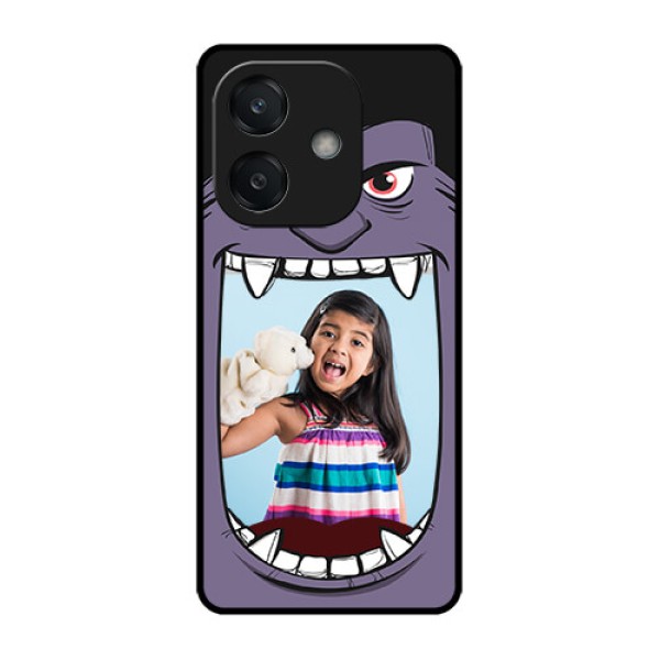 Oppo A3 5G Custom Glass Phone CaseAngry Monster Design