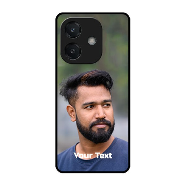 Oppo A3 5G Custom Glass Phone CasePhoto With Text Design