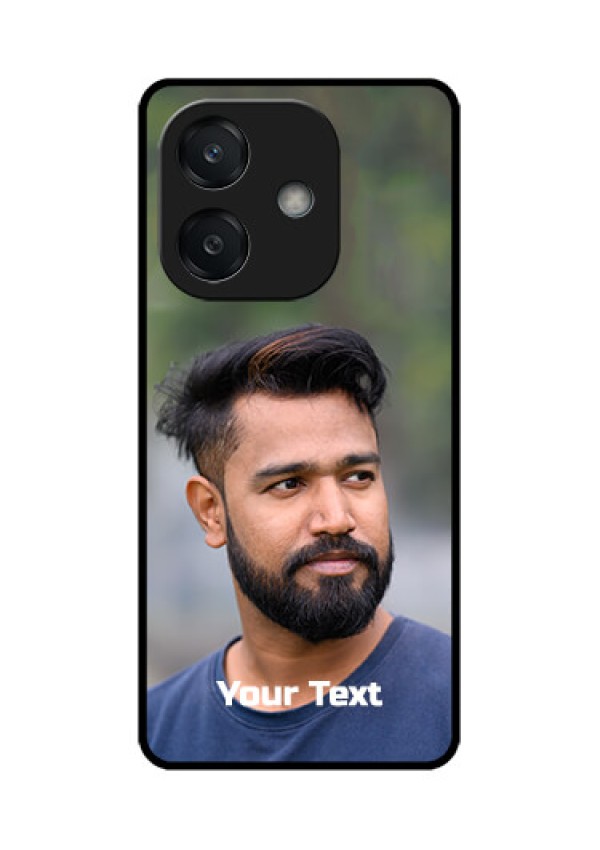 Oppo A3 5G Custom Glass Phone CasePhoto With Text Design