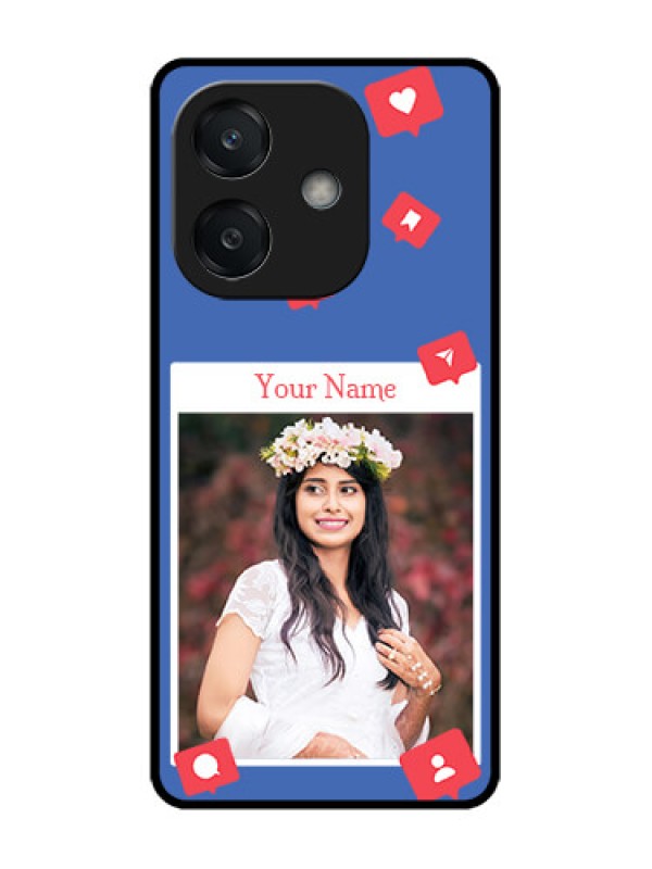 Custom Oppo A3 5G Custom Glass Phone CaseLike Share And Comment Design