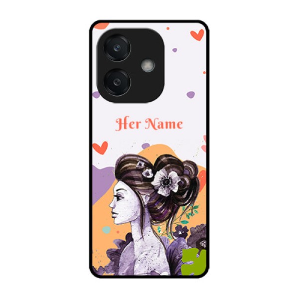 Oppo A3 5G Custom Glass Phone CaseWoman And Nature Design