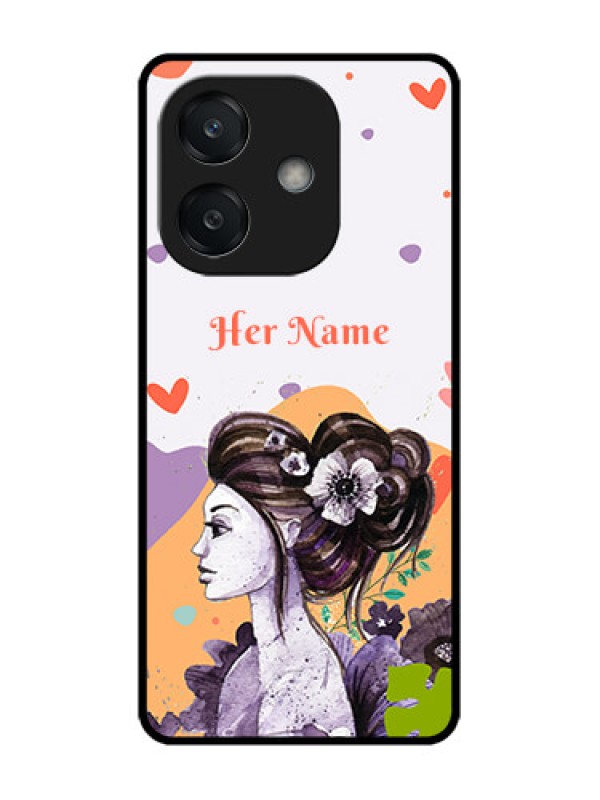 Custom Oppo A3 5G Custom Glass Phone CaseWoman And Nature Design