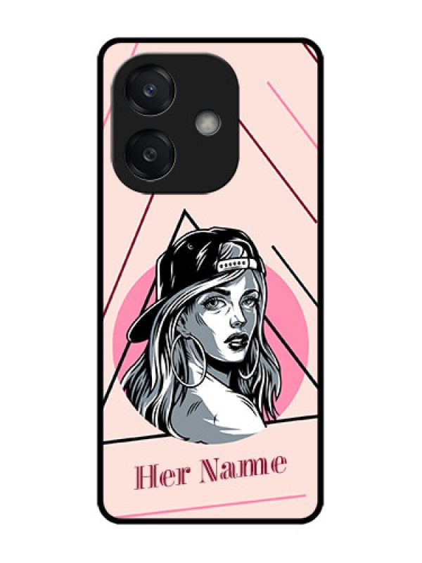 Custom Oppo A3 5G Custom Glass Phone CaseRockstar Girl Design