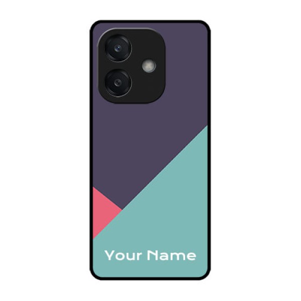 Oppo A3 5G Custom Glass Phone CaseTri Color Abstract Design Oppo A3 5G Custom Glass Phone CaseTri Color Abstract Design