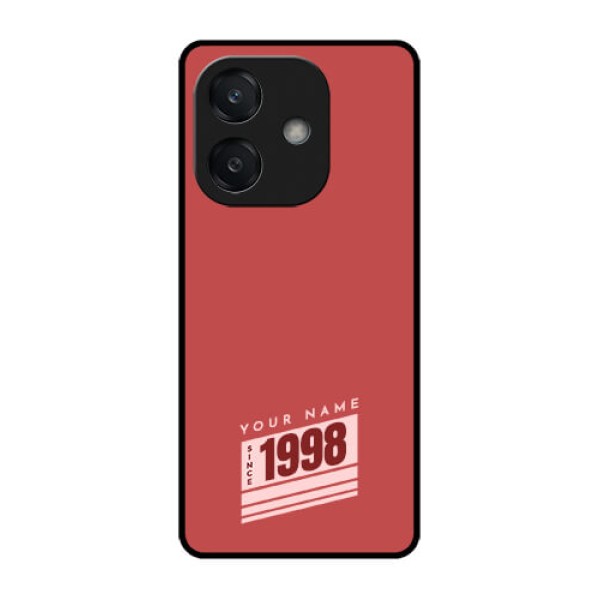 Oppo A3 5G Custom Glass Phone CaseRed Custom Year Of Birth Design Oppo A3 5G Custom Glass Phone CaseRed Custom Year Of Birth Design