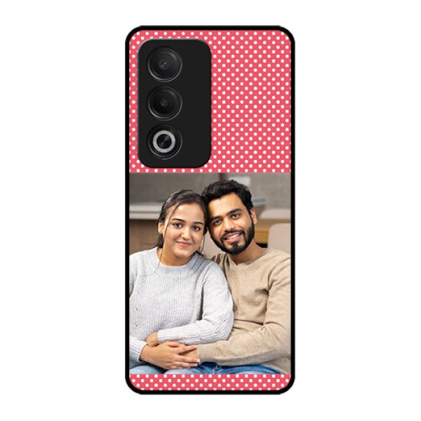 Oppo A3 Pro 5G Custom Glass Phone CaseWhite Dotted Design