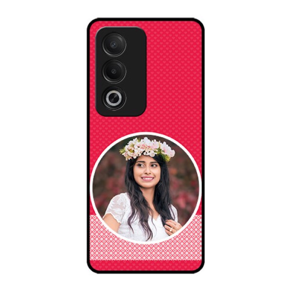 Oppo A3 Pro 5G Custom Glass Phone CasePink Color Pattern Design