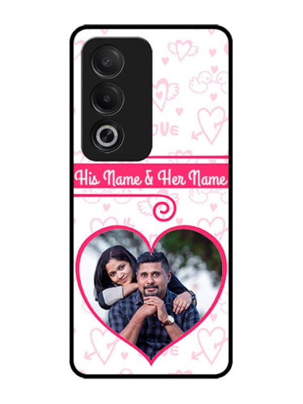 Custom Oppo A3 Pro 5G Custom Glass Phone CaseHeart Shape Love Design