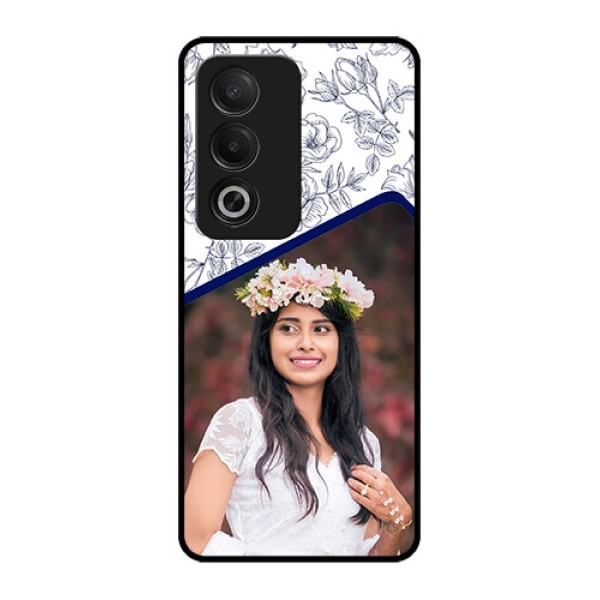 Oppo A3 Pro 5G Custom Glass Phone CaseClassy Floral Design