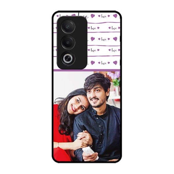 Oppo A3 Pro 5G Custom Glass Phone CaseCouples Heart Design
