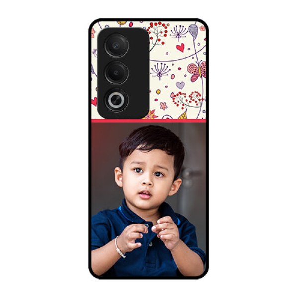 Oppo A3 Pro 5G Custom Glass Phone CasePremium Floral Design