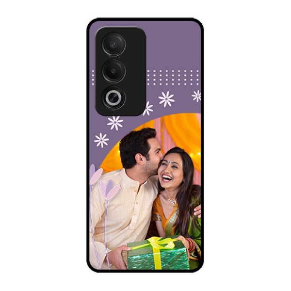 Oppo A3 Pro 5G Custom Glass Phone CaseLavender Flowers Design